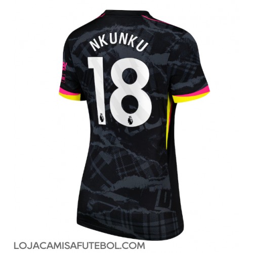 Camisa de Futebol Chelsea Christopher Nkunku #18 Equipamento Alternativo Mulheres 2024-25 Manga Curta